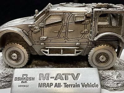 Oshkosh Defense M-atv Mrap Ambush All-terrain Vehicle Pewter Model 1:50 Scale • $55.85