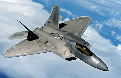 Painting F-22 Raptor Over The Pacific. Photo Art Print Repro. Canvas Giclee • $9.99