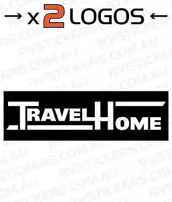 2x TRAVELHOME Caravan Decal Sticker Vintage Graphics Retro • $49