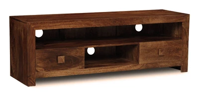 £319.95 • Buy Dakota Dark Solid Mango Wood 2 Drawer Tv/media Unit (85n)