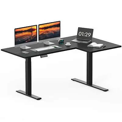 FlexiSpot Dual Motor L-Shaped Standing Desk Home Office Desk With Splice Board • $289.99