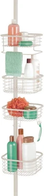 £27.99 • Buy Shower Shelves – Corner Shower Caddy In Metal And Plastic WHITE MDesign