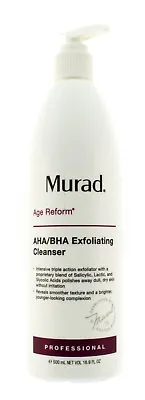Murad AHA/BHA Exfoliating Cleanser Pro Size 16.9 Oz/500mL NEW AUTH  • $57.50