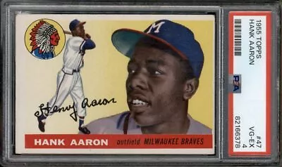 1955 Topps #47 Hank Aaron PSA 4 • $500