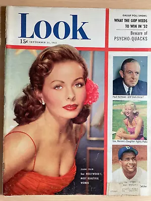 LOOK Magazine September 25 1951 JEANNE CRAIN • $12