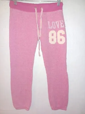 VICTORIA SECRET PINK Sweatpants Campus XS Pants Logo Fleece Women's 86 Love • $19.99