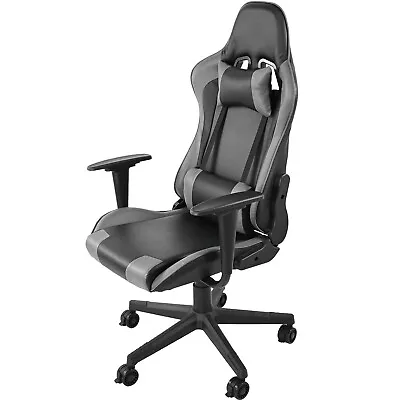 Supllueer Flight And Racing Game Chair With Backrest Black Grey Premium Recliner • £169.99