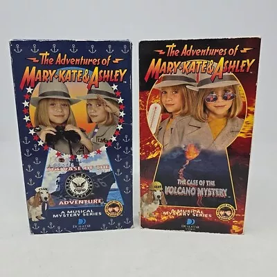 Mary-Kate & Ashley Olsen 2 VHS Movie Lot • Navy Adventure & Volcano Mystery  • $12.95