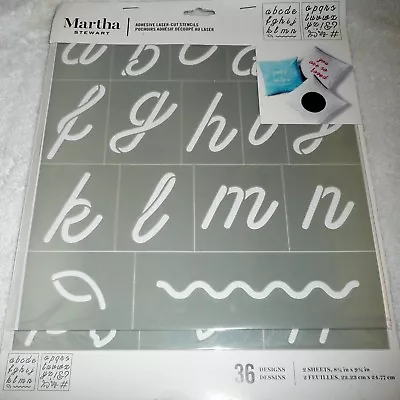 Martha Stewart ROUND CASUAL SCRIPT Adhesive Laser Cut Stencils 5674 • $8.99