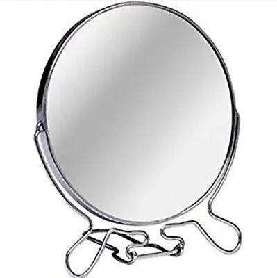 Face Cosmetic Mirror Folding Magnify Make Up Travel Vanity Shaving Bath Round • £6.59