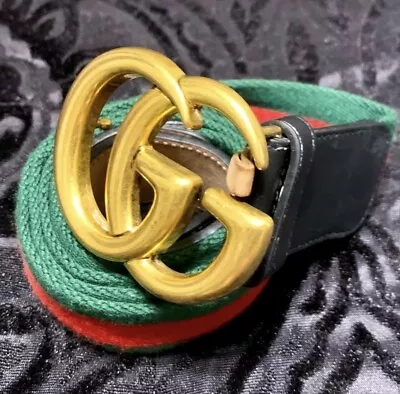 Men’s Gucci Web Belt • $210