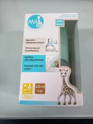 Vulli - Mii - Sophie La Girafe Infant Feeding Bottle - Glass - 4oz -V8 • $10.19