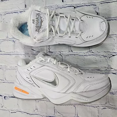 Nike Air Monarch IV PRM Snow Day White Orange Shoes AV6676 100 MENS SIZE 9.5 • $89.98