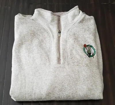 Boston Celtics Antigua Heathered Tan 1/4 Zip Pullover Jacket Size XL NWOT • $44.95