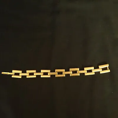 Signed Metropolitan Museum Of Art Jewelry/Bracelet.  Gold Tone Flat... • $42