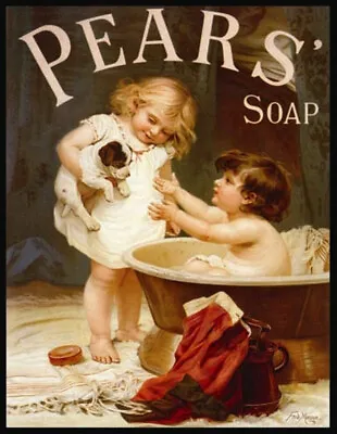 £4.99 • Buy Vintage Retro Pears Soap Advertising Kitchen Bathroom Wash Bath Metal Tin Sign