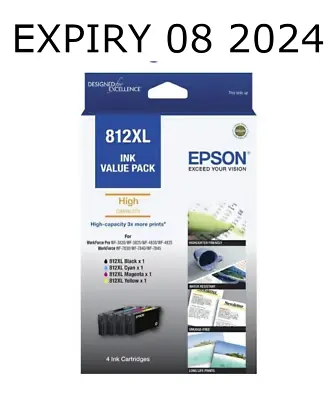 $114 • Buy Epson 812XL 4 Ink Value Pack High Capacity BRAND NEW GENUINE