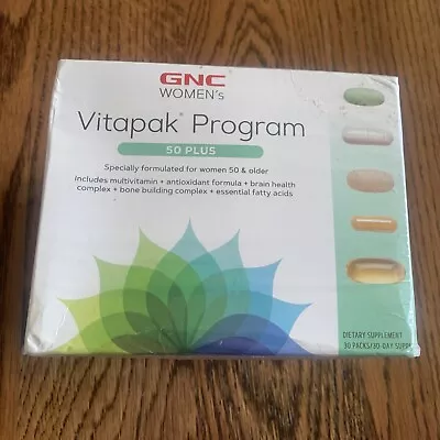 GNC WOMEN VITAPAK PROGRAM 50 PLUS Multivitamin Fish Oil Ginkgo Biloba CoQ 10 • $45.59