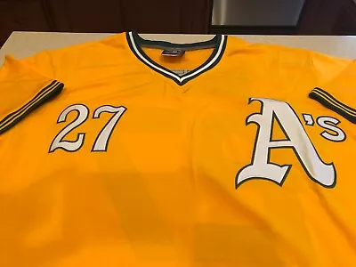 Majestic Cooperstown Collection 1972 Jim  Catfish  Hunter Oakland A's Jersey XL • $109.99