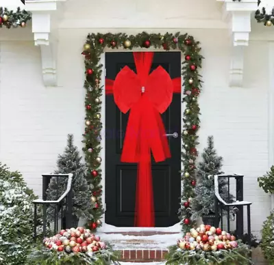 Christmas Door Bow Large Deluxe House Decoration Full Wrap Diamante Decor NEW • $28.07