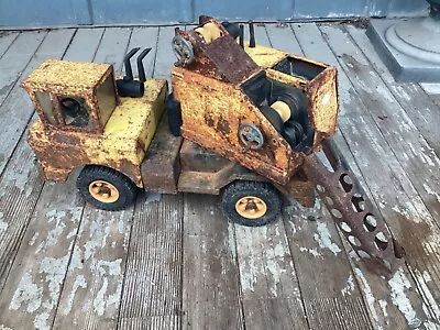 Rough Rusty Crusty. Mighty Tonka Crane Pressed Steel Toy Turbo-Diesel XMB-975 • $19.95