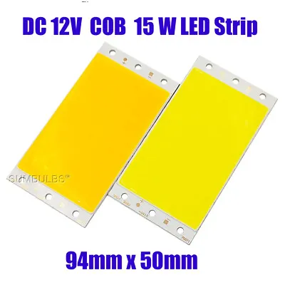 DC 12V 15W COB LED Light Strip  Lights Work Lamps Home Bulbs 94*50MM 1600LM • $4.99