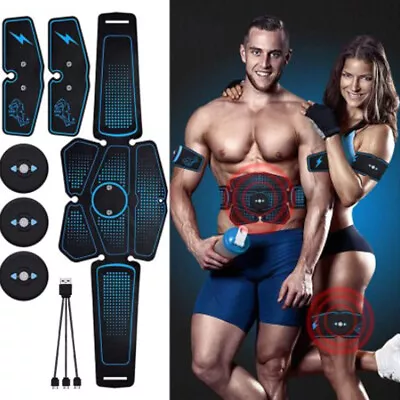 Electric Muscle Toner EMS Machine Abdominal Toning Belt ABS Body Fitness Trainer • $28.99