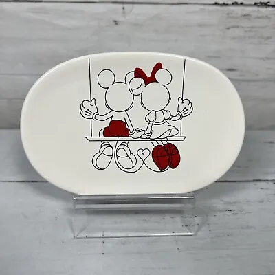 Disney Mickey And Minnie Mouse Love Swing Soap Dish Ceramic Valentines New • $9.97