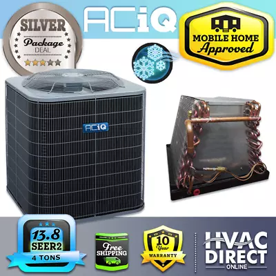 4 Ton 13.8 SEER2 ACiQ Central Air Conditioner & Coil Mobile Home AC System • $2800