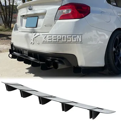 32  Rear Bumper Spoiler Diffuser Shark Fin Splitter For Subaru WRX STI Legacy • $39.44