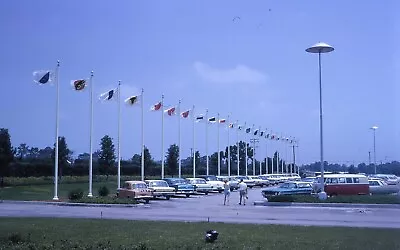 1966 Slide Parking Lot Scene At Weeki Wachee Florida Volkswagen Bus Vanagon Cars • $4.99