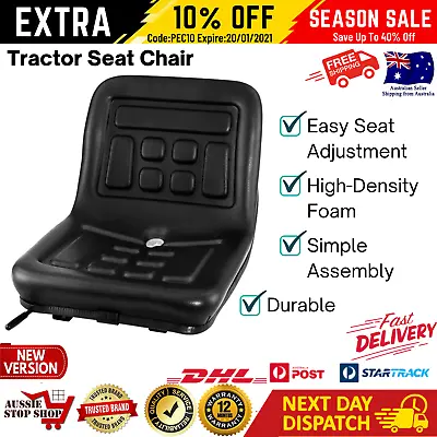 $84.17 • Buy Tractor Seat Replacement Chair Forklift Excavator Mower Universal PU Leather 