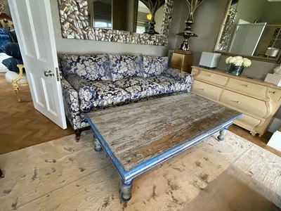 £62 • Buy Super Distressed Moroccan Vintage Painted Coffee Centre Table Shabby Chic