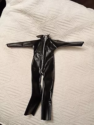 1970s Sindy Black PVC Style Catsuit Outfit • £0.99