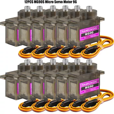 12 Pack MG90S Metal Gear Micro Servo Motor 9G For Boat Car Plane RC Helicopter • $40.84