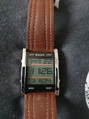 Bench Digital BC0013BR Watch With Box Leather Strap In Working Order. • £15