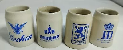 Set Of 4 Vintage Mini Beer Mugs Shot Glass West Germany 2 And 3/8 Inches  • $15.99