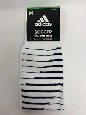 Adidas Soccer Team Speed II Socks Climalite Formotion Size Medium M White Grey • $15.99