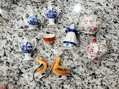 Japan Porcelain Lot Of 15 Tea Set Pelican Salt N Pepper Lefton Creamer Set WOW • $22.99