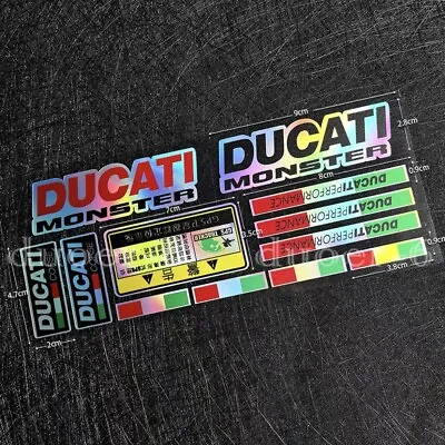 Motorcycle Emblem Decal For Ducati MONSTER Reflective Bike Racing Badge Sticker • $11.90