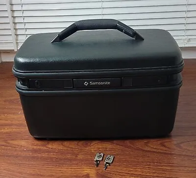 Vintage Dark Green Samsonite Hard Train Case Cosmetic Luggage With Mirror! • $49.99