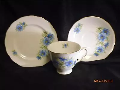 Stunning Queen Anne Porcelain Trio Cup Saucer Plate Ridgway England • $45