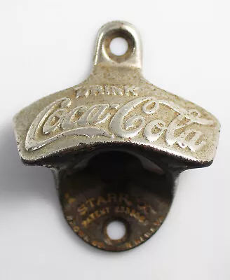 Vintage Coca Cola Wall Mounted Bottle Opener Starr X Patent Brown Co 52 • £19.95