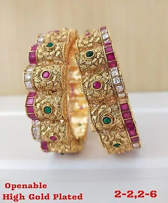Indian Fashion Jewelry Gold Plated Bollywood Ethnic Traditional Bangle Jewelry • $39.99