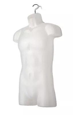 Male Molded Frosted Torso Form - Fits Men's Sizes S-L • $30.44