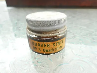 Vintage QUAKER STATE QUADROLUBE MOTOR OIL SALESMAN SAMPLE ADVERTISING Can • $24.95