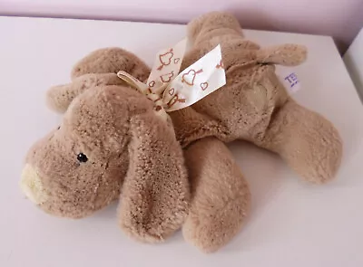 £14.99 • Buy Tesco 2008 Puppy Dog Heart Beige Brown Lying Baby Comforter Soft Plush Toy 8 