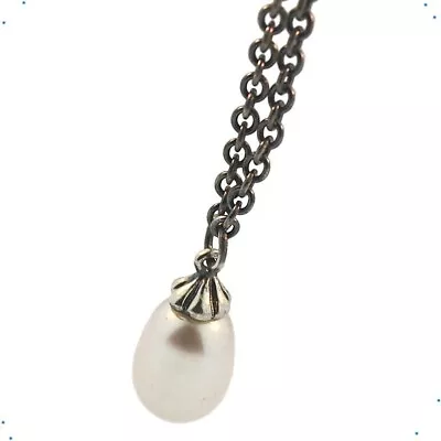 $78 • Buy TROLLBEADS 54100 Necklace Silver Fantasy/ W Freshwater Pearl 39.4 Inch Rare New