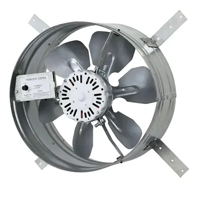 14 In. Single Speed Gable Mount Attic Ventilator Fan With Adjustable Thermostat • $64.91