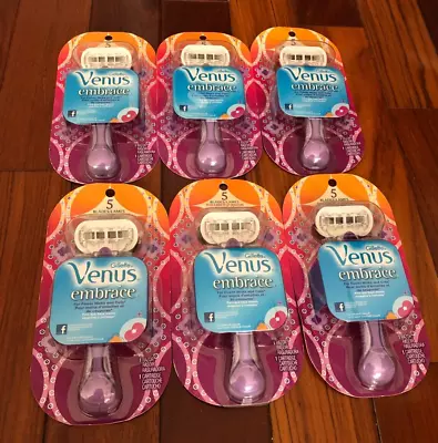 6 Gillette Venus Embrace Purple Razors & 6 Cartridges • $58.50